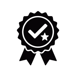 Quality guarantee badge icon representing authentic, warrantied timepieces